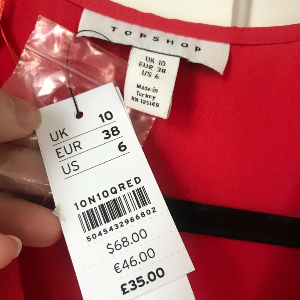 Red Wrap Dress by Topshop, NWT! - Picture 4 of 6
